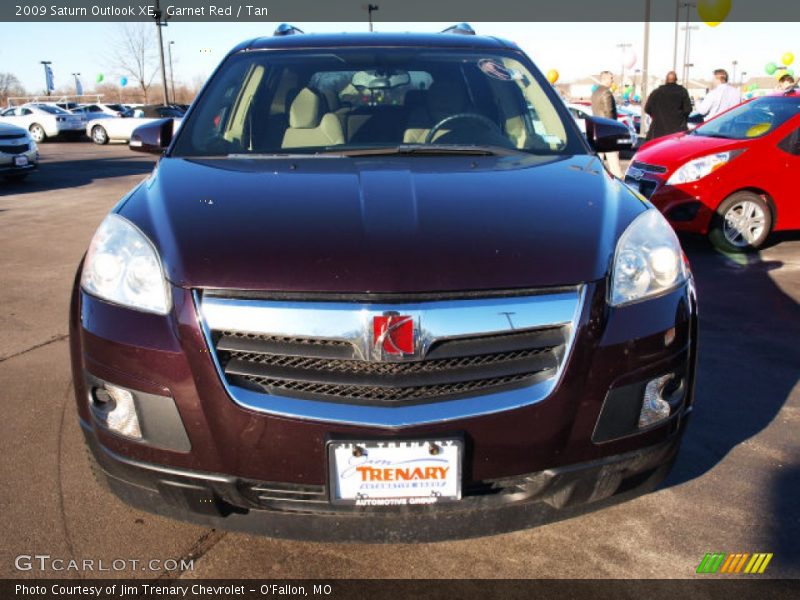 Garnet Red / Tan 2009 Saturn Outlook XE