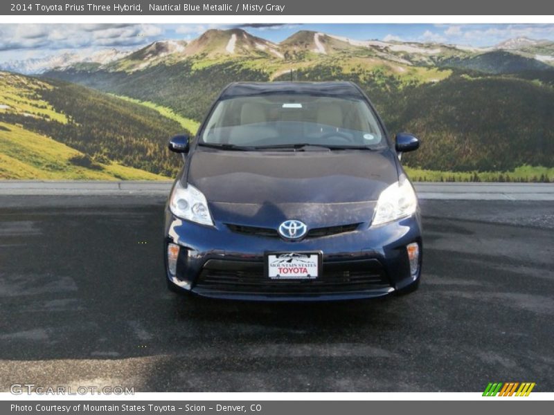 Nautical Blue Metallic / Misty Gray 2014 Toyota Prius Three Hybrid