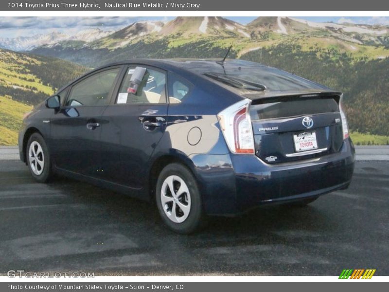 Nautical Blue Metallic / Misty Gray 2014 Toyota Prius Three Hybrid