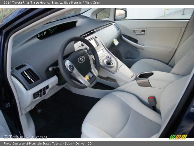 Nautical Blue Metallic / Misty Gray 2014 Toyota Prius Three Hybrid