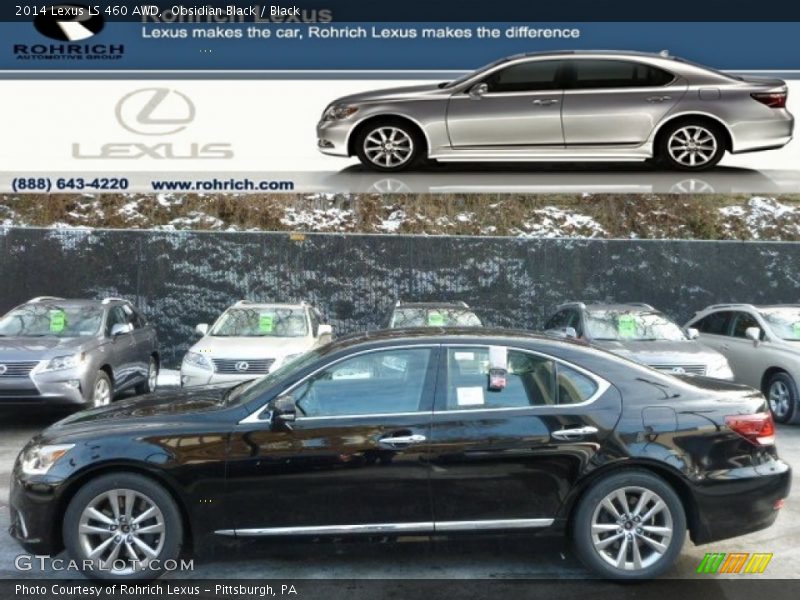 Obsidian Black / Black 2014 Lexus LS 460 AWD