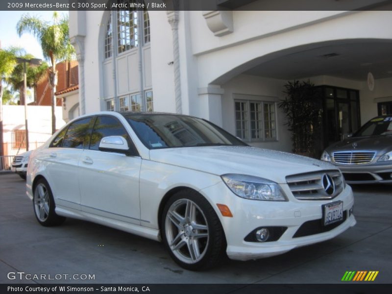 Arctic White / Black 2009 Mercedes-Benz C 300 Sport