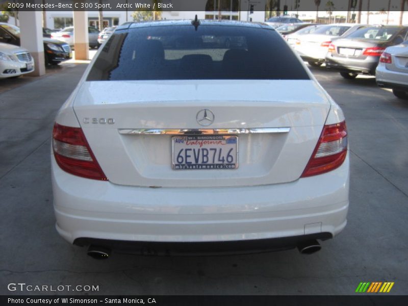 Arctic White / Black 2009 Mercedes-Benz C 300 Sport