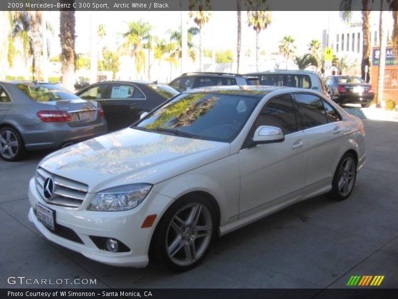 Arctic White / Black 2009 Mercedes-Benz C 300 Sport
