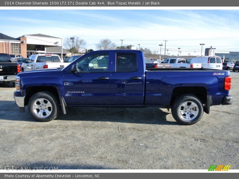 Blue Topaz Metallic / Jet Black 2014 Chevrolet Silverado 1500 LTZ Z71 Double Cab 4x4