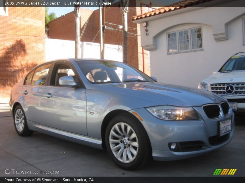 Blue Water Metallic / Beige 2009 BMW 3 Series 328i Sedan