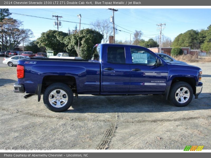 Blue Topaz Metallic / Jet Black 2014 Chevrolet Silverado 1500 LTZ Z71 Double Cab 4x4