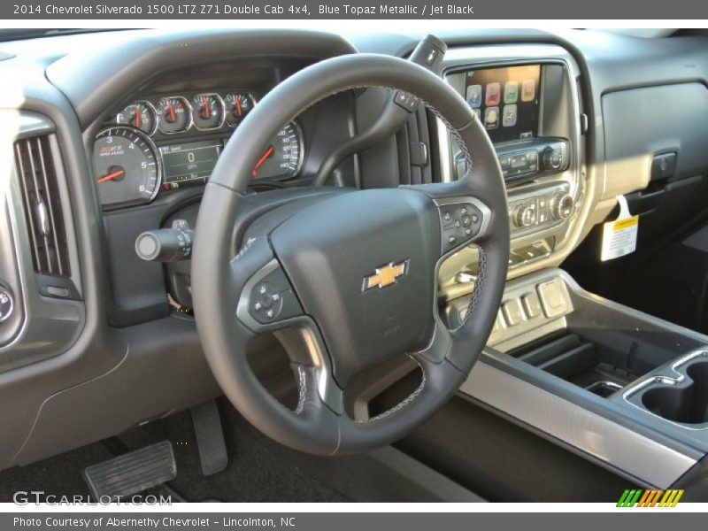 Blue Topaz Metallic / Jet Black 2014 Chevrolet Silverado 1500 LTZ Z71 Double Cab 4x4