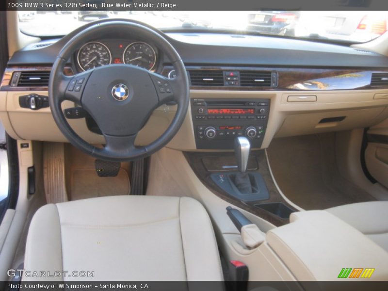 Blue Water Metallic / Beige 2009 BMW 3 Series 328i Sedan