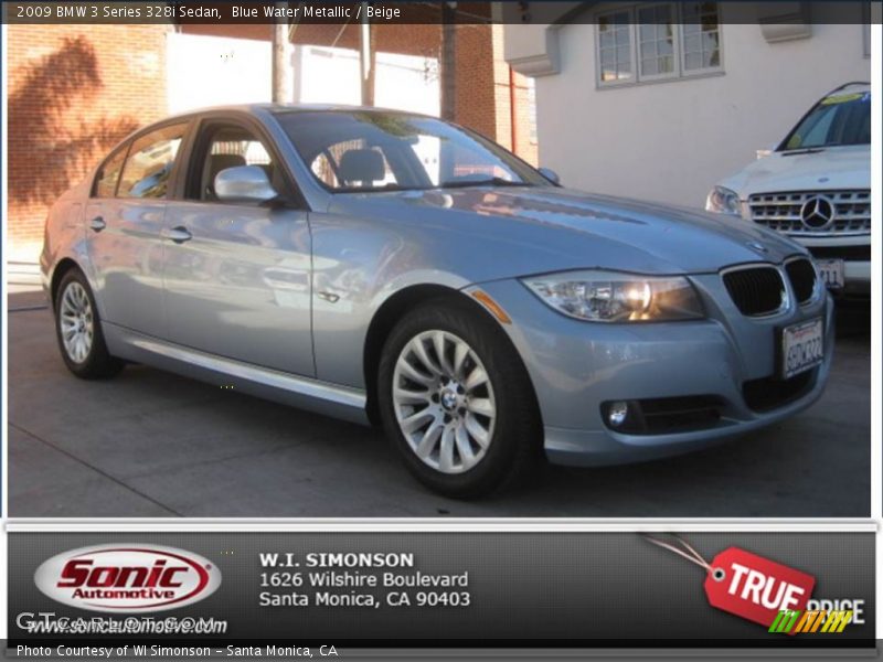 Blue Water Metallic / Beige 2009 BMW 3 Series 328i Sedan