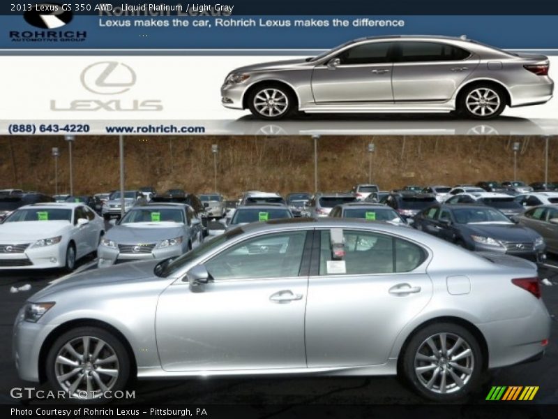 Liquid Platinum / Light Gray 2013 Lexus GS 350 AWD