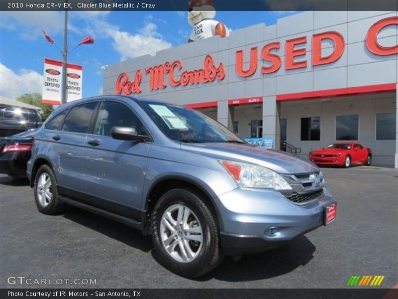 Glacier Blue Metallic / Gray 2010 Honda CR-V EX