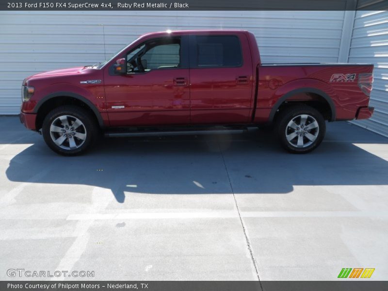 Ruby Red Metallic / Black 2013 Ford F150 FX4 SuperCrew 4x4