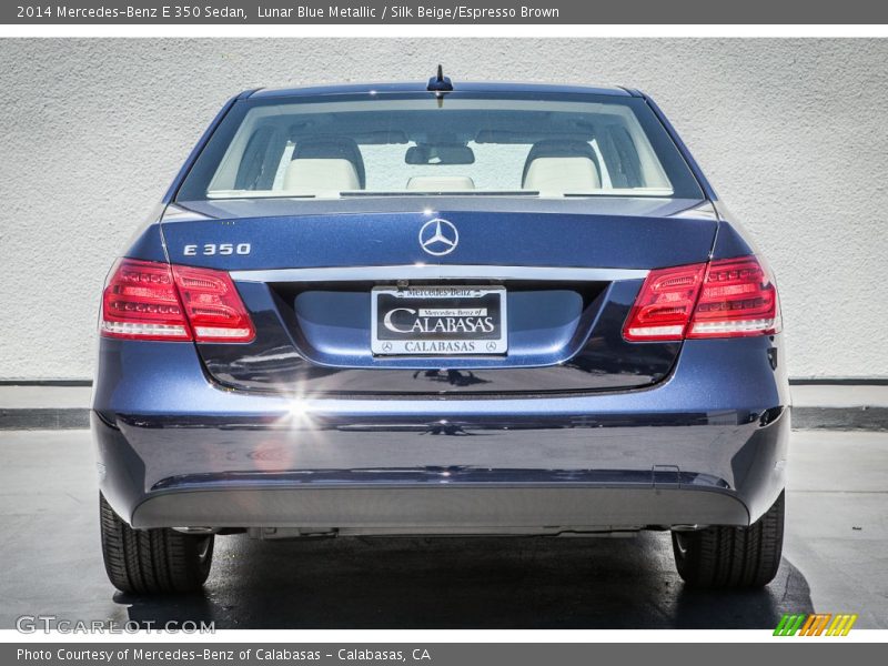 Lunar Blue Metallic / Silk Beige/Espresso Brown 2014 Mercedes-Benz E 350 Sedan