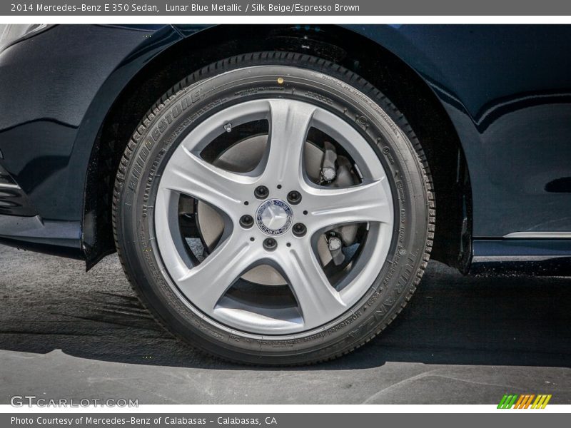 Lunar Blue Metallic / Silk Beige/Espresso Brown 2014 Mercedes-Benz E 350 Sedan