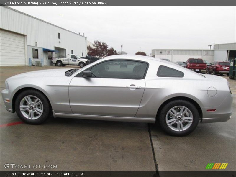 Ingot Silver / Charcoal Black 2014 Ford Mustang V6 Coupe