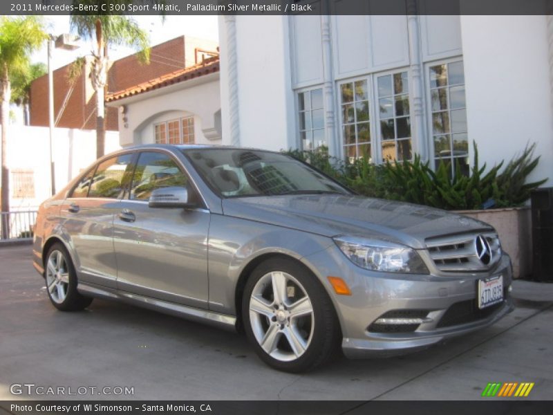 Palladium Silver Metallic / Black 2011 Mercedes-Benz C 300 Sport 4Matic