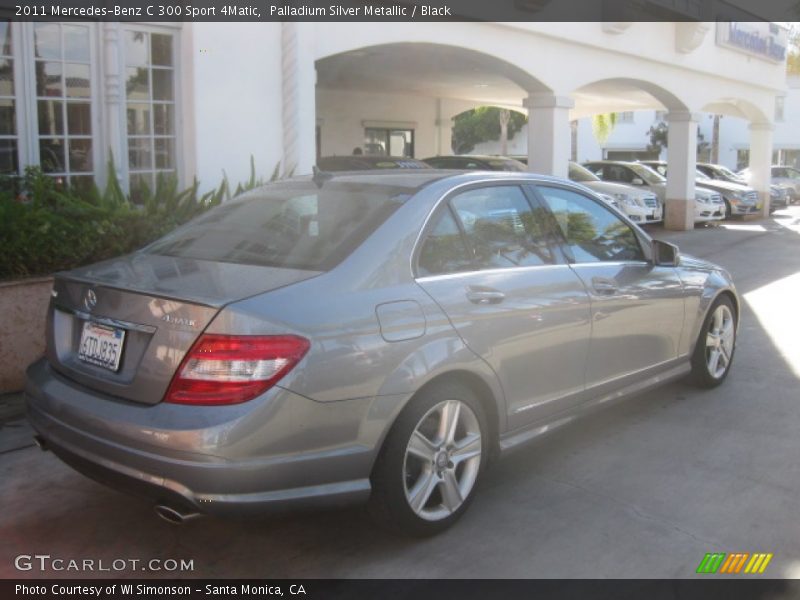 Palladium Silver Metallic / Black 2011 Mercedes-Benz C 300 Sport 4Matic