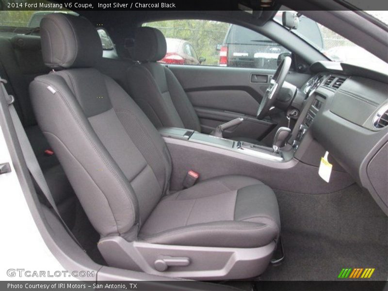 Ingot Silver / Charcoal Black 2014 Ford Mustang V6 Coupe