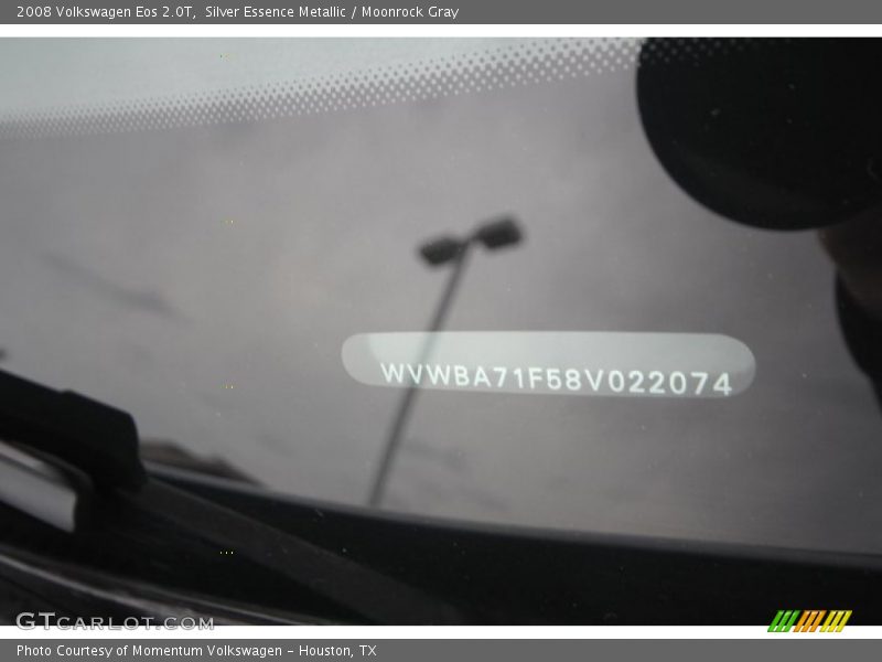 Silver Essence Metallic / Moonrock Gray 2008 Volkswagen Eos 2.0T