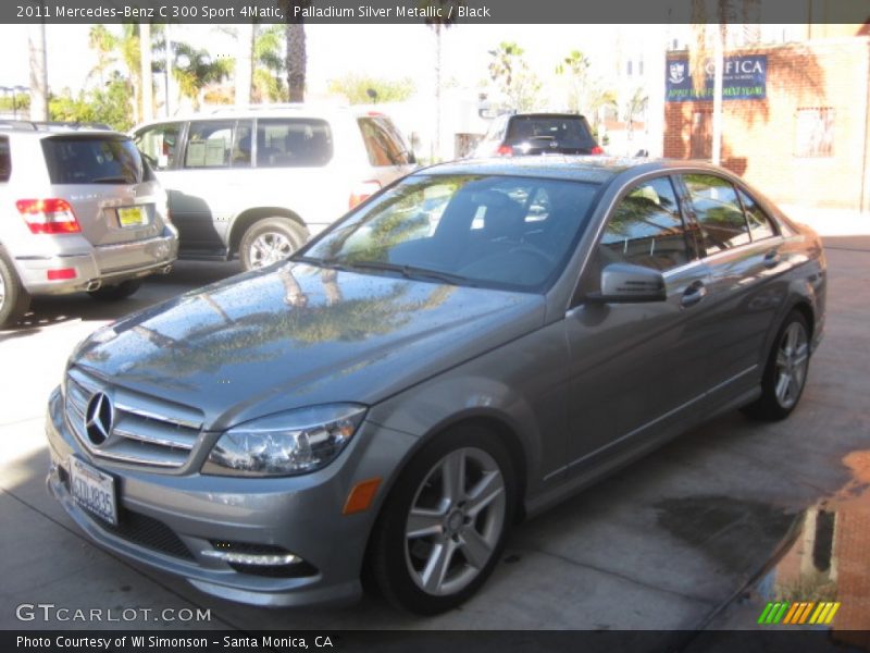 Palladium Silver Metallic / Black 2011 Mercedes-Benz C 300 Sport 4Matic