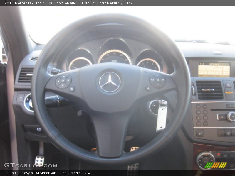 Palladium Silver Metallic / Black 2011 Mercedes-Benz C 300 Sport 4Matic