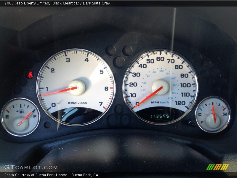 Black Clearcoat / Dark Slate Gray 2003 Jeep Liberty Limited