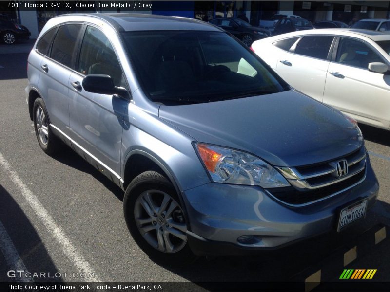 Glacier Blue Metallic / Gray 2011 Honda CR-V EX