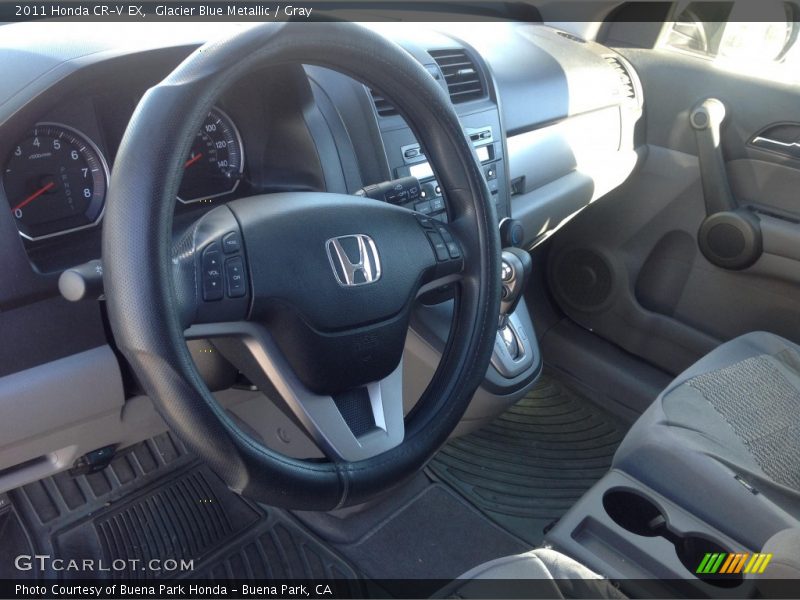 Glacier Blue Metallic / Gray 2011 Honda CR-V EX