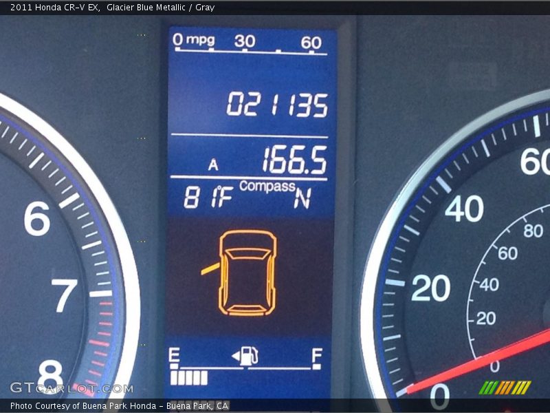 Glacier Blue Metallic / Gray 2011 Honda CR-V EX