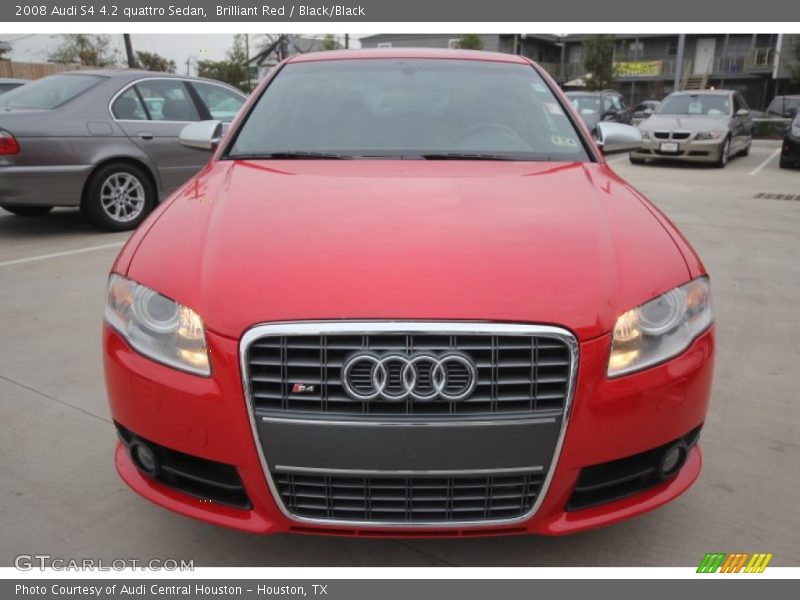 Brilliant Red / Black/Black 2008 Audi S4 4.2 quattro Sedan
