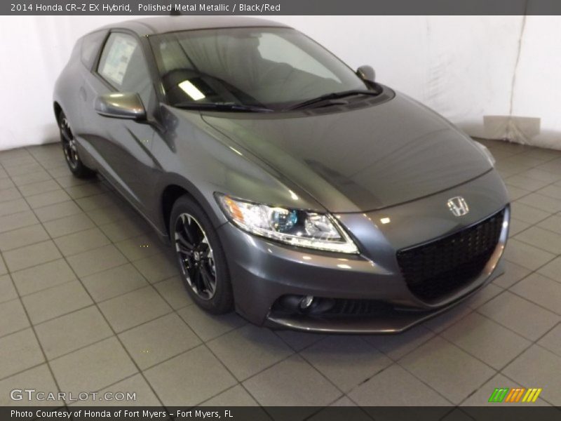 Polished Metal Metallic / Black/Red 2014 Honda CR-Z EX Hybrid