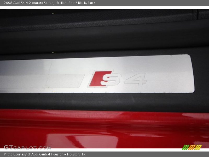 Brilliant Red / Black/Black 2008 Audi S4 4.2 quattro Sedan