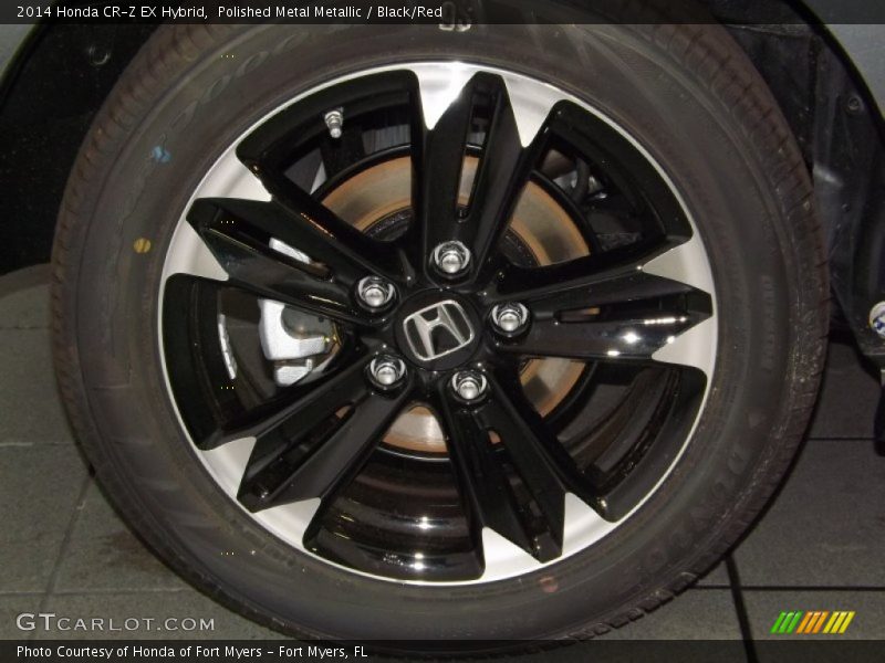 Polished Metal Metallic / Black/Red 2014 Honda CR-Z EX Hybrid