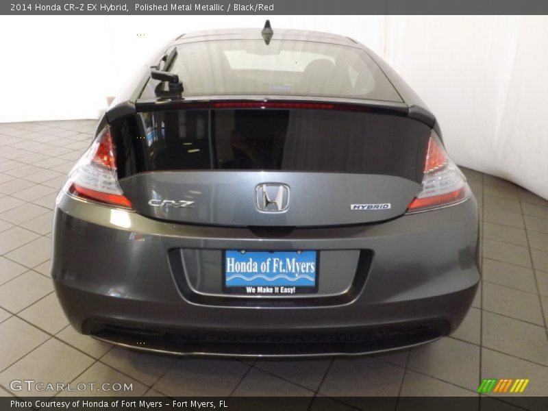 Polished Metal Metallic / Black/Red 2014 Honda CR-Z EX Hybrid