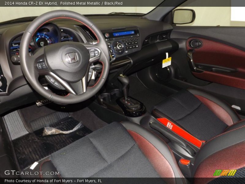 Polished Metal Metallic / Black/Red 2014 Honda CR-Z EX Hybrid