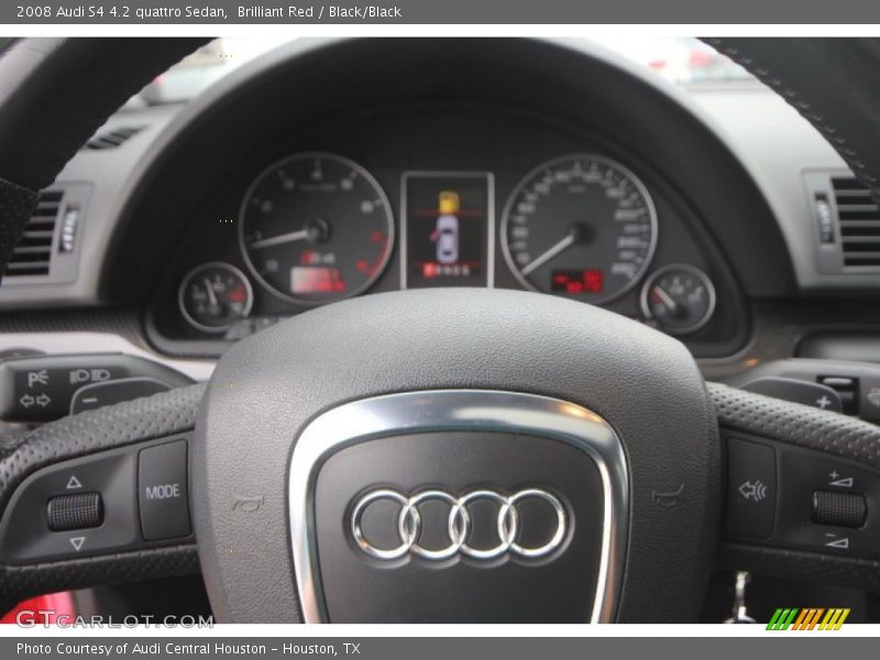 Brilliant Red / Black/Black 2008 Audi S4 4.2 quattro Sedan