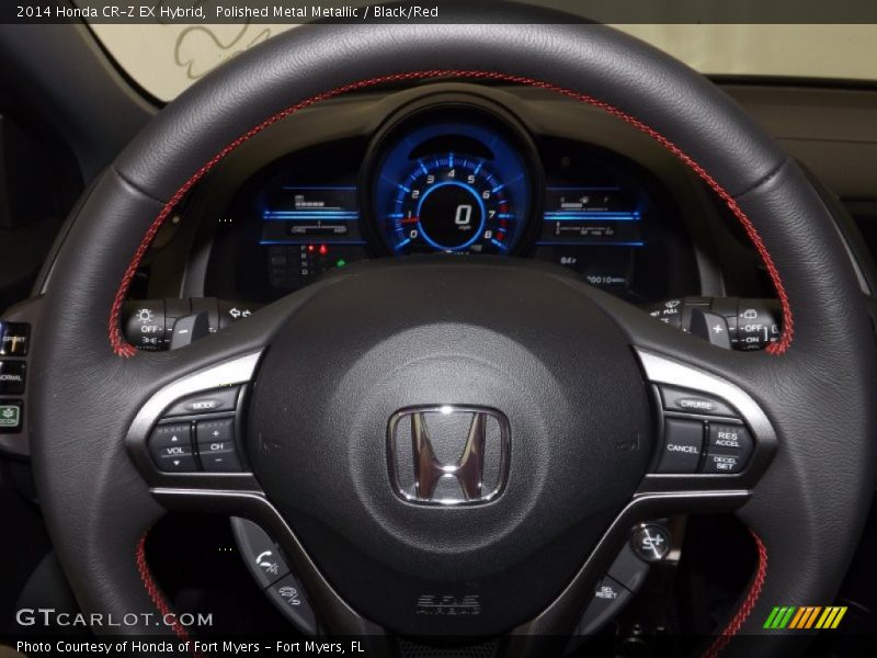 Polished Metal Metallic / Black/Red 2014 Honda CR-Z EX Hybrid