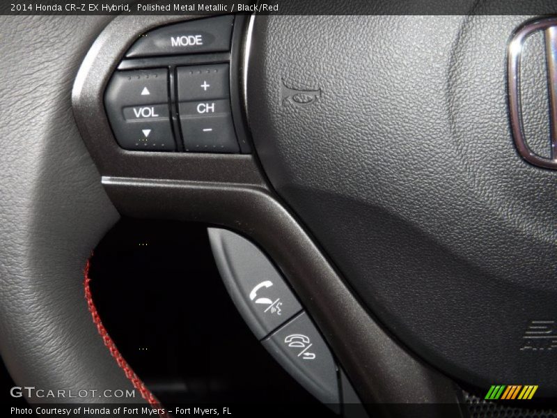 Polished Metal Metallic / Black/Red 2014 Honda CR-Z EX Hybrid