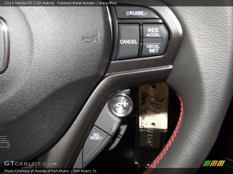 Polished Metal Metallic / Black/Red 2014 Honda CR-Z EX Hybrid
