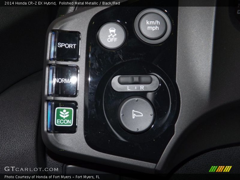 Polished Metal Metallic / Black/Red 2014 Honda CR-Z EX Hybrid