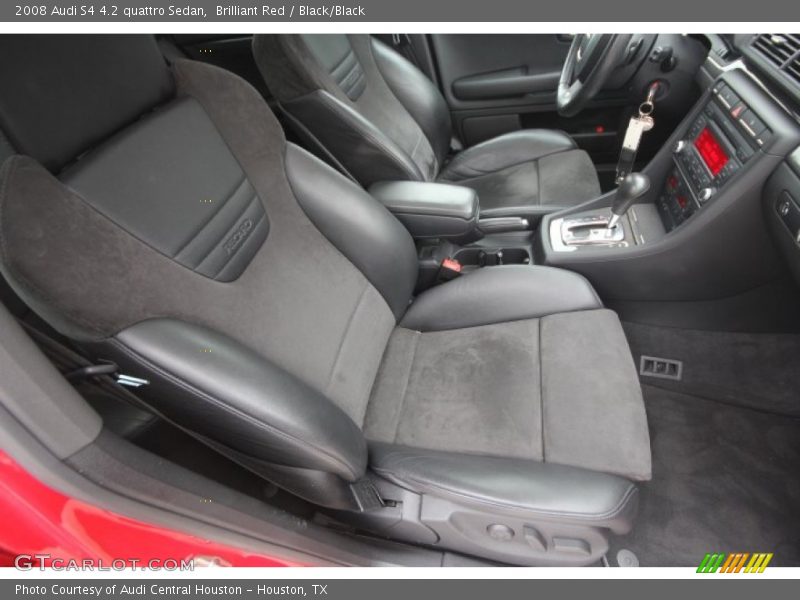 Brilliant Red / Black/Black 2008 Audi S4 4.2 quattro Sedan