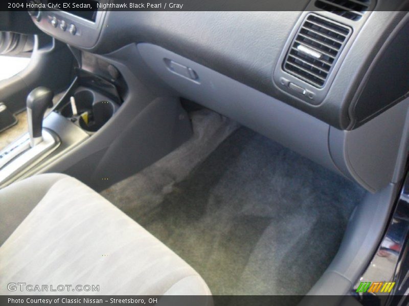 Nighthawk Black Pearl / Gray 2004 Honda Civic EX Sedan