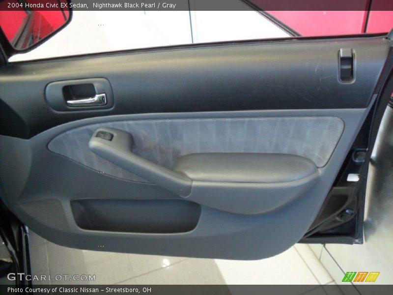 Nighthawk Black Pearl / Gray 2004 Honda Civic EX Sedan