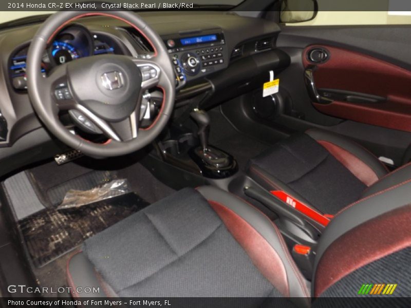 Crystal Black Pearl / Black/Red 2014 Honda CR-Z EX Hybrid