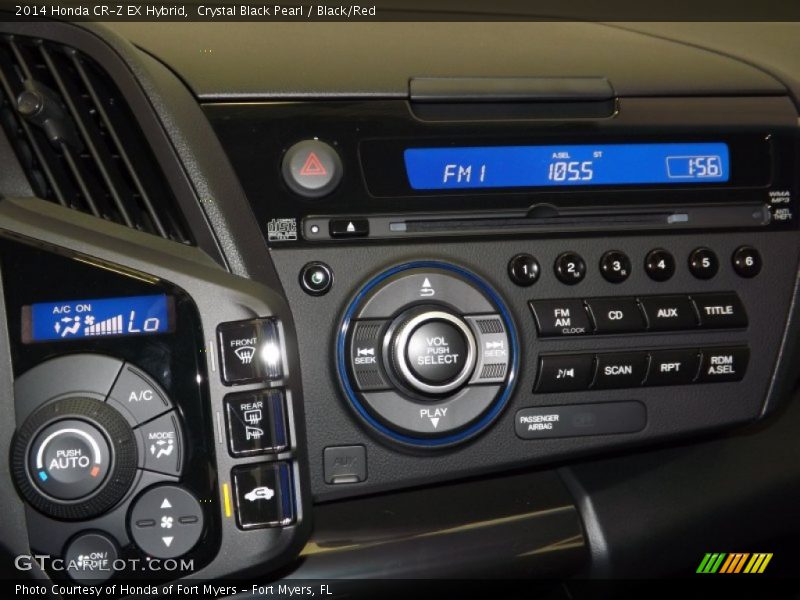 Crystal Black Pearl / Black/Red 2014 Honda CR-Z EX Hybrid