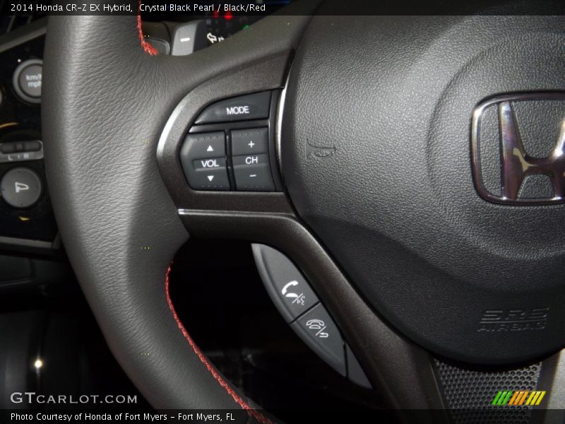 Crystal Black Pearl / Black/Red 2014 Honda CR-Z EX Hybrid