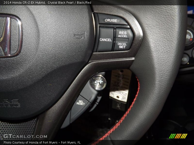 Crystal Black Pearl / Black/Red 2014 Honda CR-Z EX Hybrid