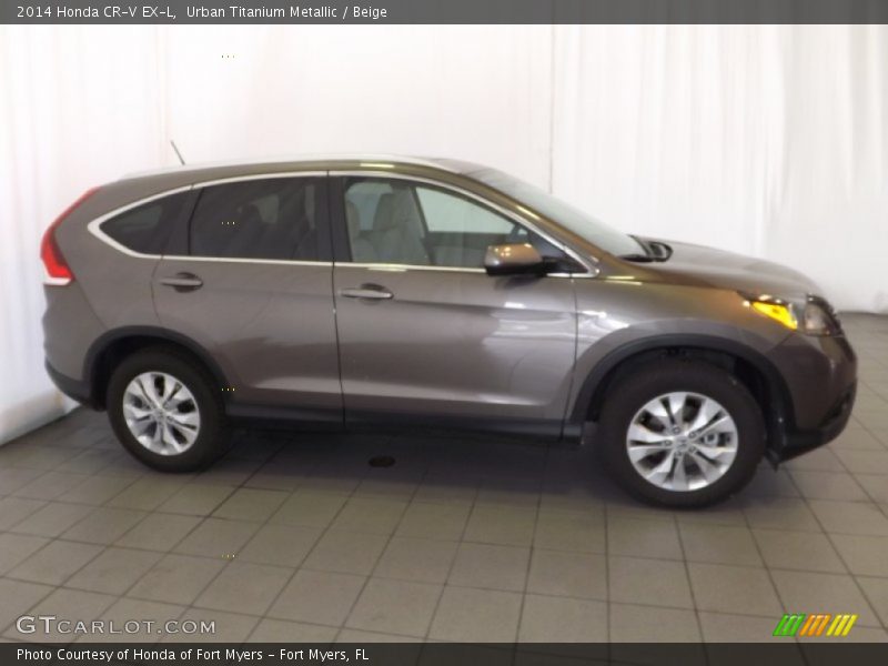 Urban Titanium Metallic / Beige 2014 Honda CR-V EX-L