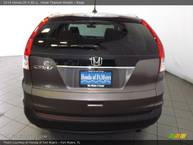 Urban Titanium Metallic / Beige 2014 Honda CR-V EX-L